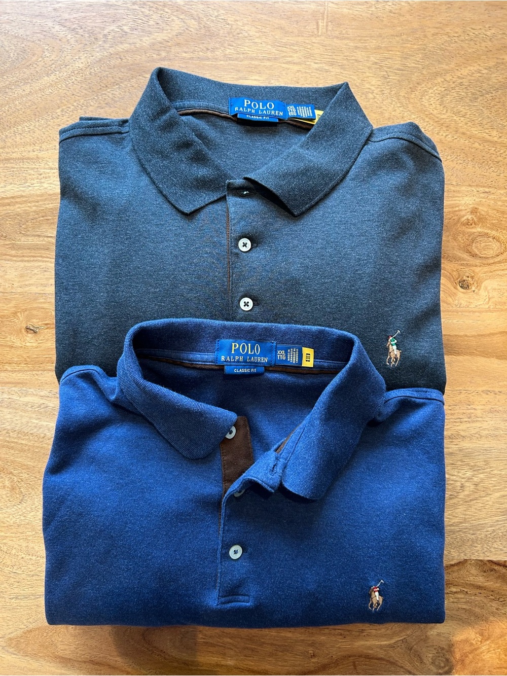 Polo by Ralph Lauren Mens Shirts - Navy and Charcoal